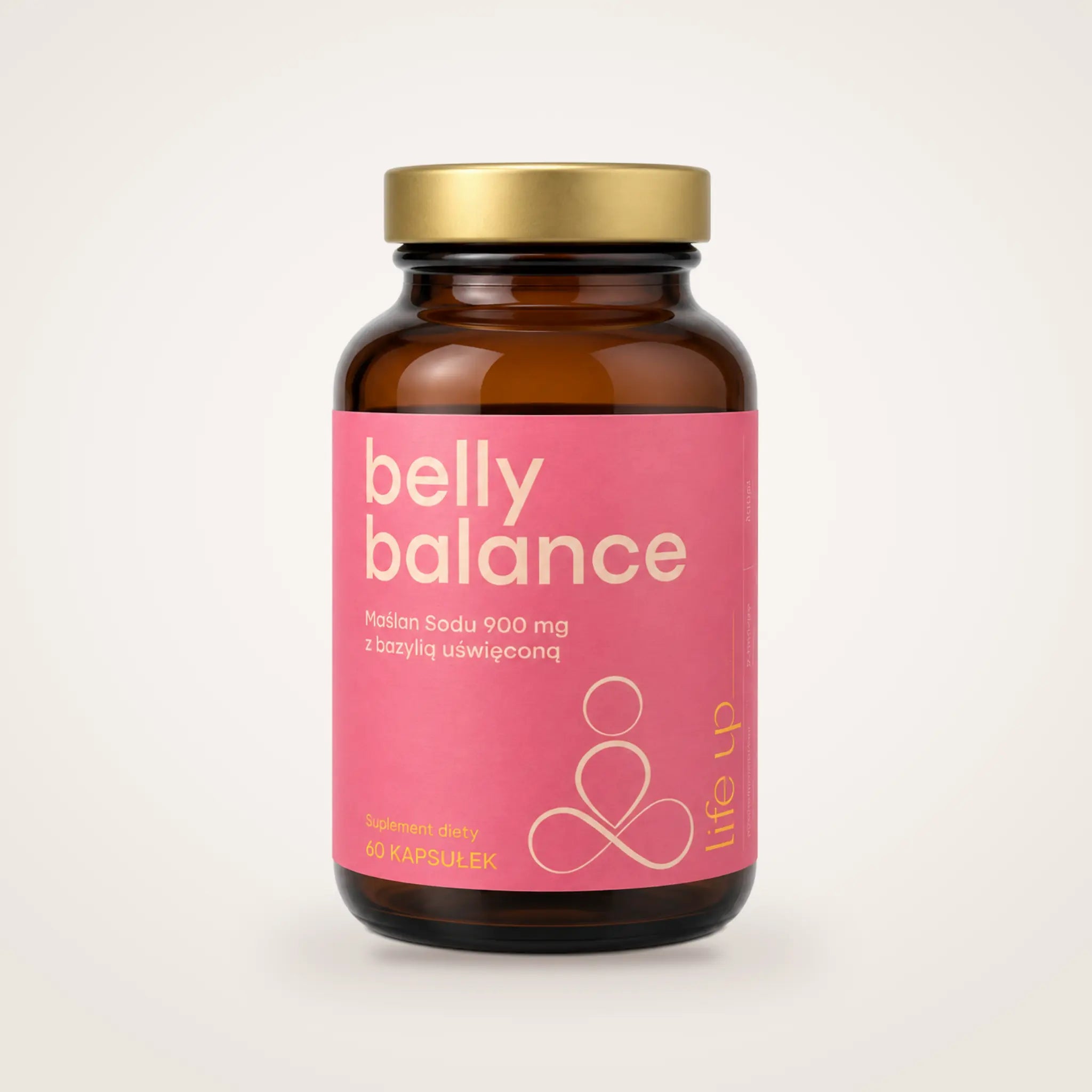Belly Balance – maślan sodu 900 mg z bazylią uświęconą, słoik 60 kapsułek