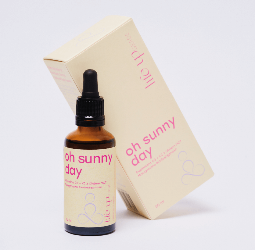 Suplement Oh Sunny Day - Naturalna witamina D3 + K2 z olejem MCT