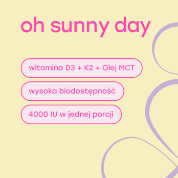 Suplement Oh Sunny Day - Naturalna witamina D3 + K2 z olejem MCT
